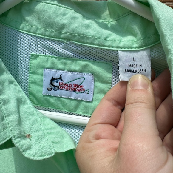 Worldwide Sportsman Fishing Shirt- Mint Green - Picture 6 of 6